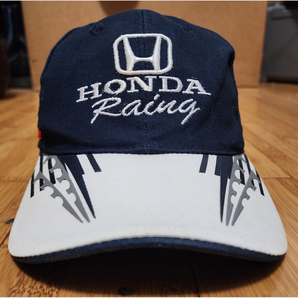 Honda Racing OEM Blue Red Wings Embroidered Logo Strap Buckle Hat Cap Casual USA